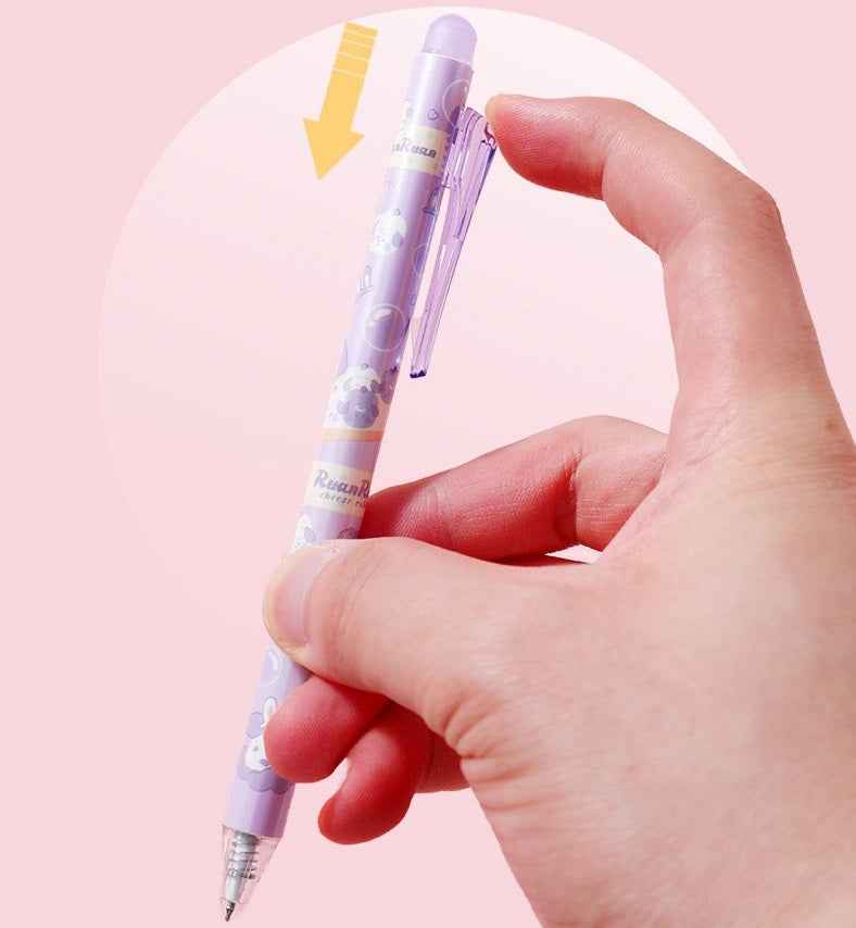 SHANDS Cheese Rabbit Erasable Gel Pens 12 Pack(6 Blue 6 Blue Ink)