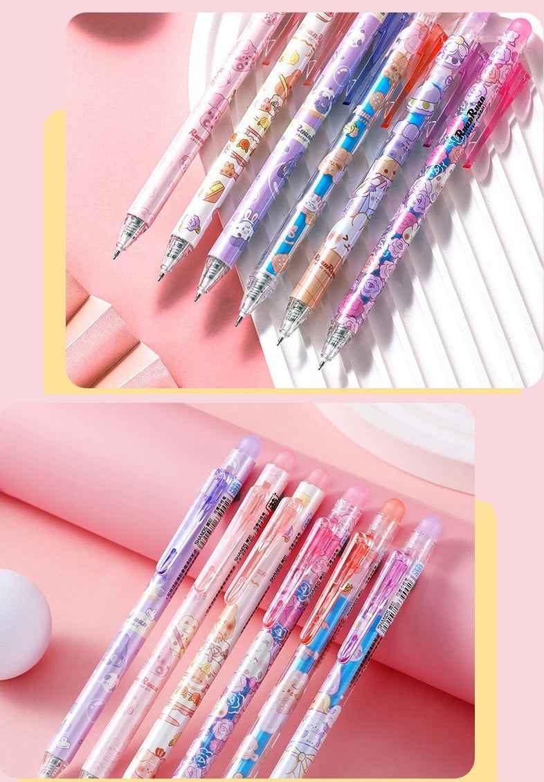 SHANDS Cheese Rabbit Erasable Gel Pens 12 Pack(6 Blue 6 Blue Ink)