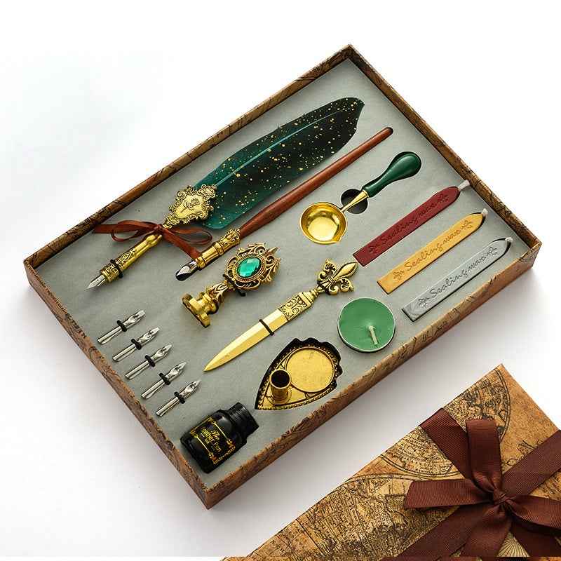 Calligraphy Feather Quill Pen and Ink Set - TTpen