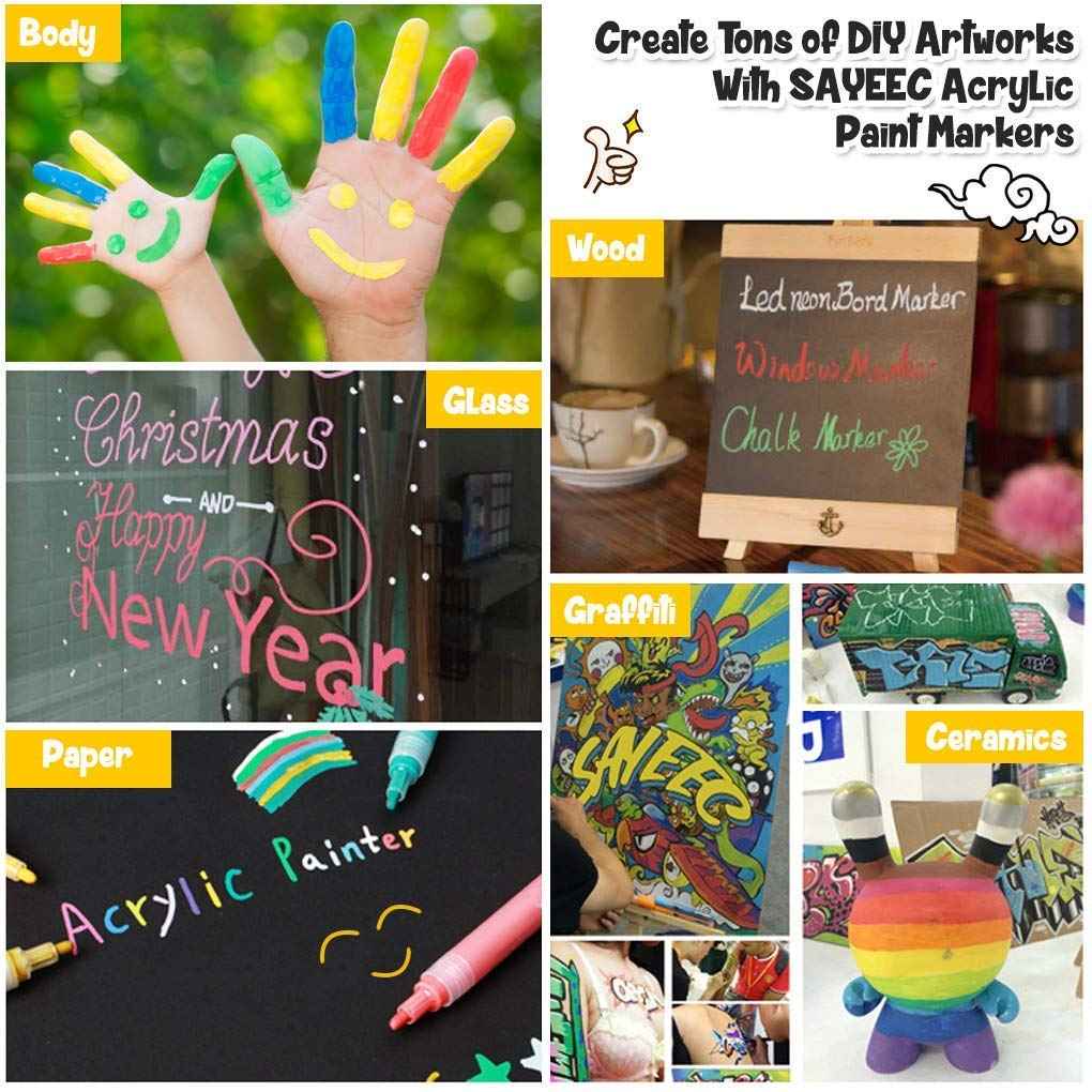 STA 1000 Acrylic Painter Marker Pens 24 Color for Glass Rock Wood Canvas - TTpen