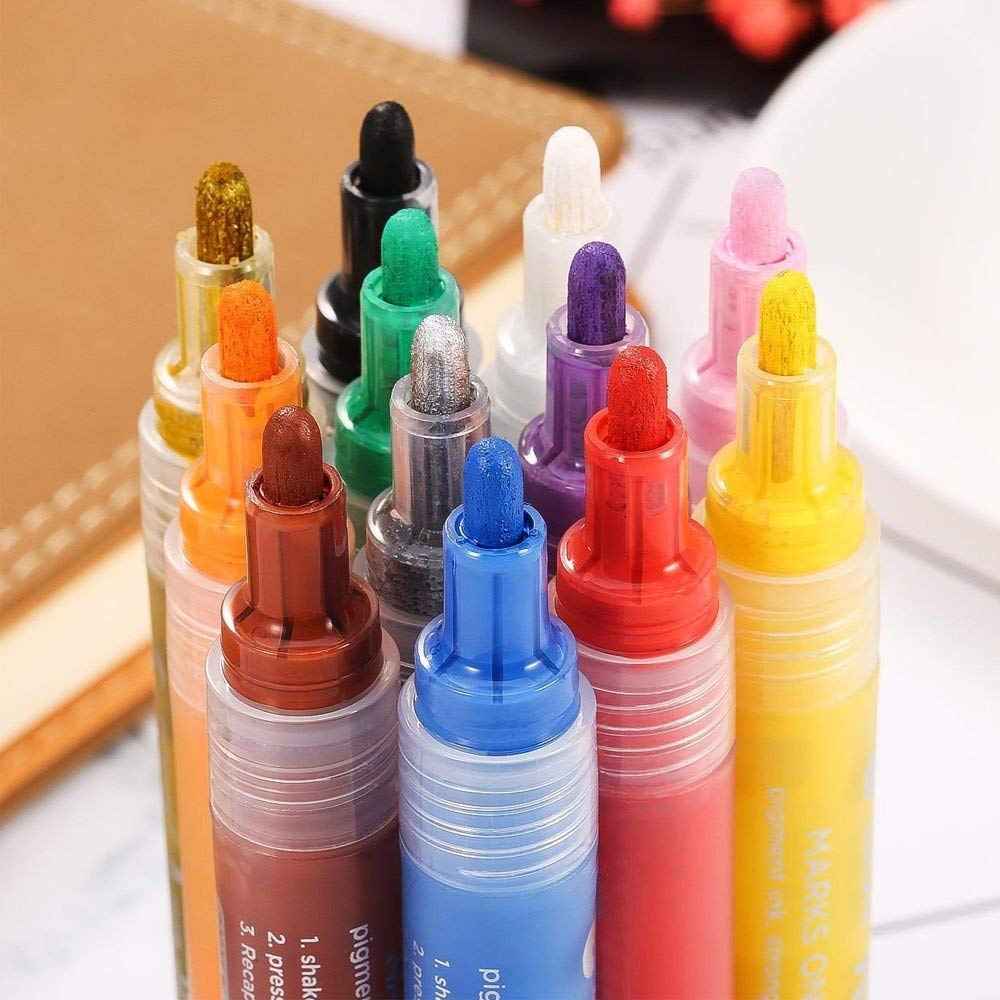 STA 1000 Acrylic Painter Marker Pens 24 Color for Glass Rock Wood Canvas - TTpen