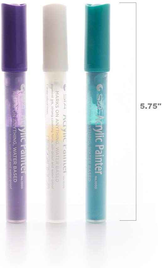 STA 1000 Acrylic Painter Marker Pens 24 Color for Glass Rock Wood Canvas - TTpen