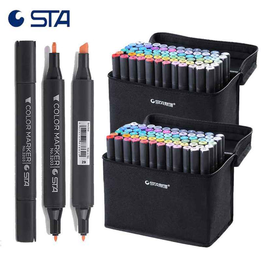 STA First Starter Set Alcohol Marker,24/36/48 Colors Assorted - TTpen