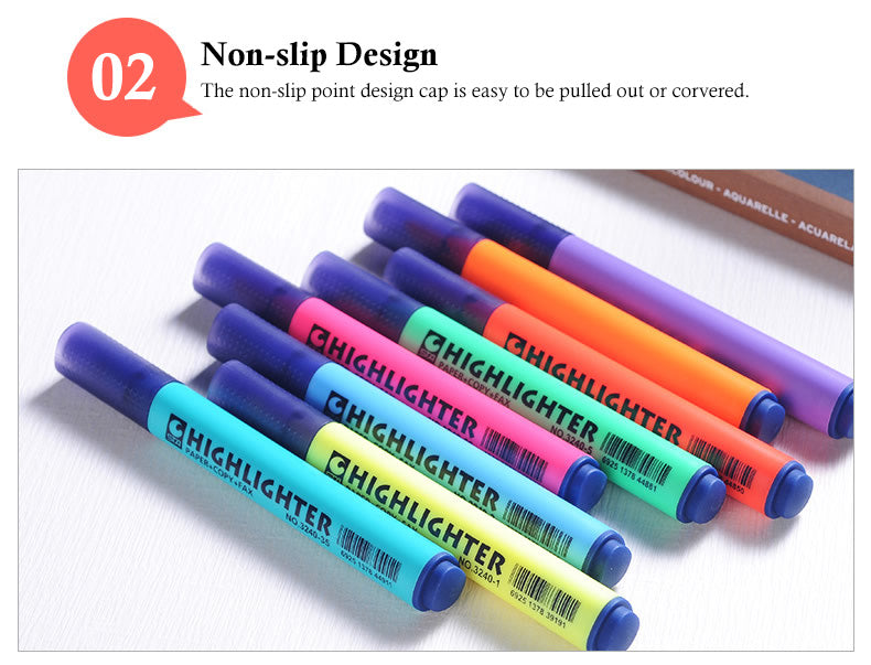 STA 3240 Fluorescent Highlighter Chisel Tip 8 Colors