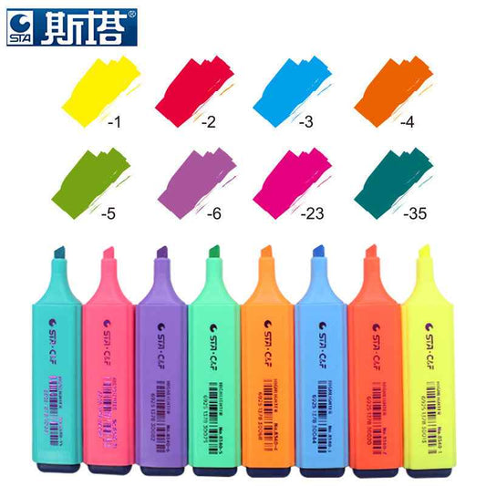 STA 8340 Highlighters Chisel Tip 1-5mm Line 8 Color Assorted - TTpen