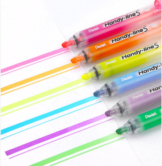 Pentel Handy-line S Retractable Highlighter with Refill, Chisel Tip