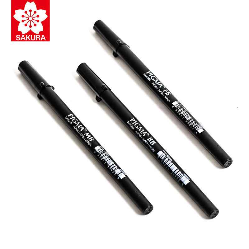 Sakura Pigma Professional Brush Pen - Black (3 Pack) - TTpen