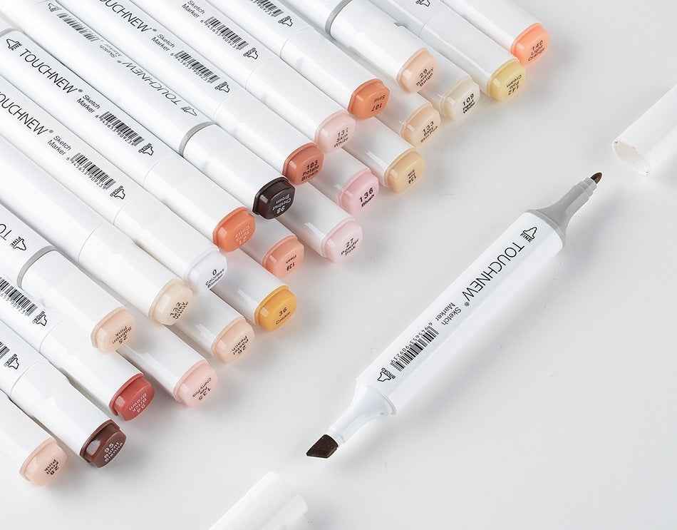 TOUCHNEW 24 Colors Skin Tone Art Alcohol Markers - TTpen