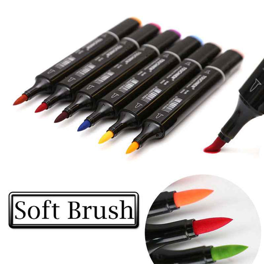 TOUCHNEW Brush Markers 168 Full Colors Set Dual Tips Alcohol Based - TTpen
