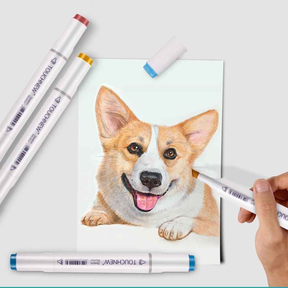 TOUCHNEW Sketch Markers 48 Color Animation Set for Adult Art Drawing Sketching - TTpen