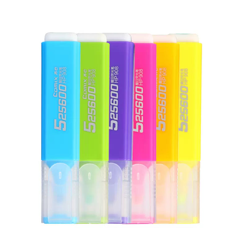 Comix HP908 10PCS Highlighters,1-5mm Chisel Tip,6 Colors