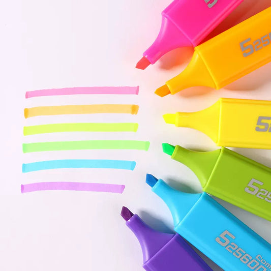 Comix HP908 10PCS Highlighters,1-5mm Chisel Tip,6 Colors