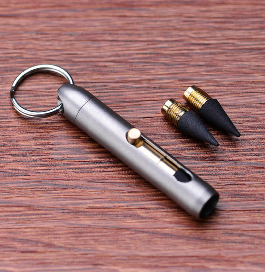 Pocket-Sized Titanium Everlasting Pencil – Hangable Mini Pen for EDC