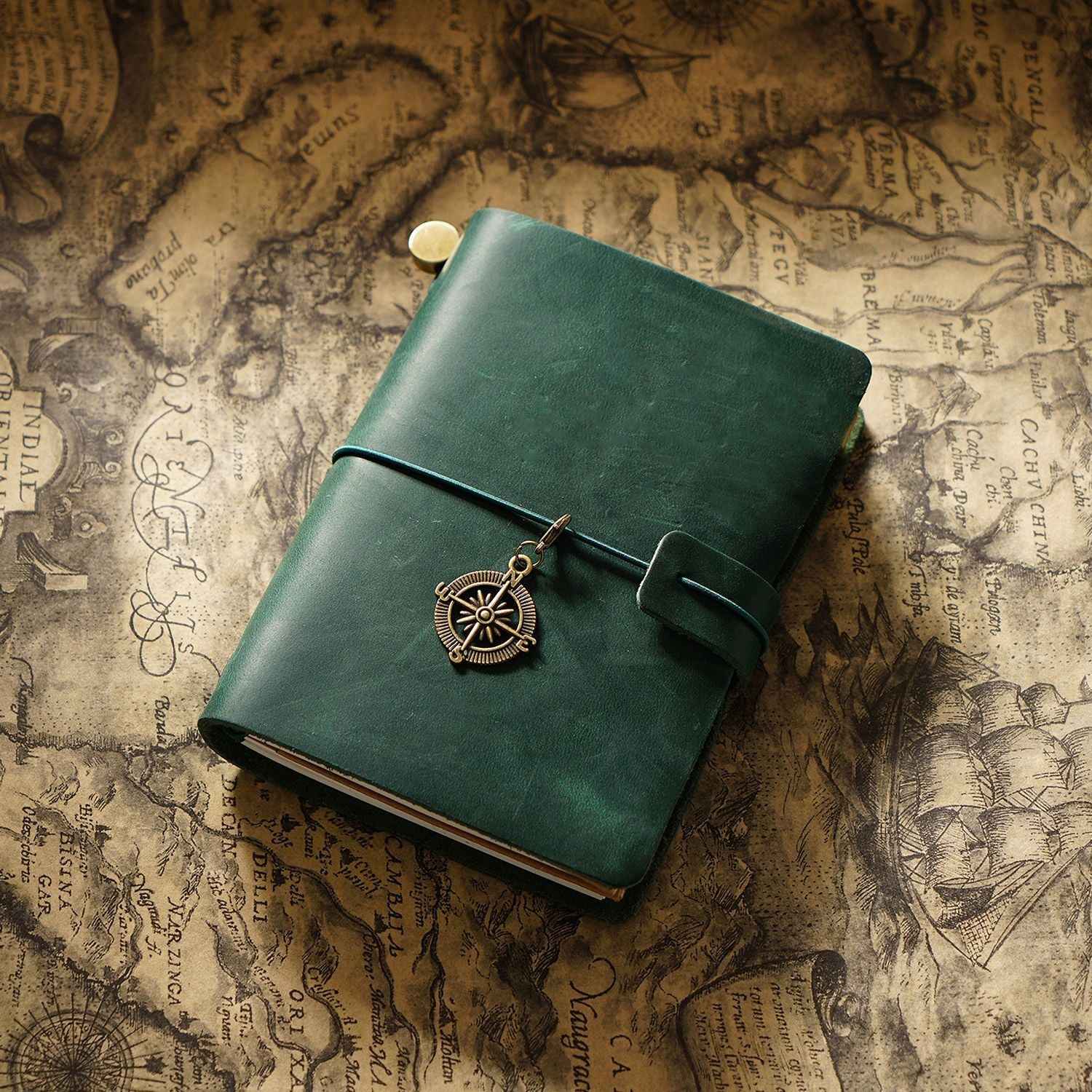 Traveler's Notebook Journal Passport Size Leather Cover - TTpen