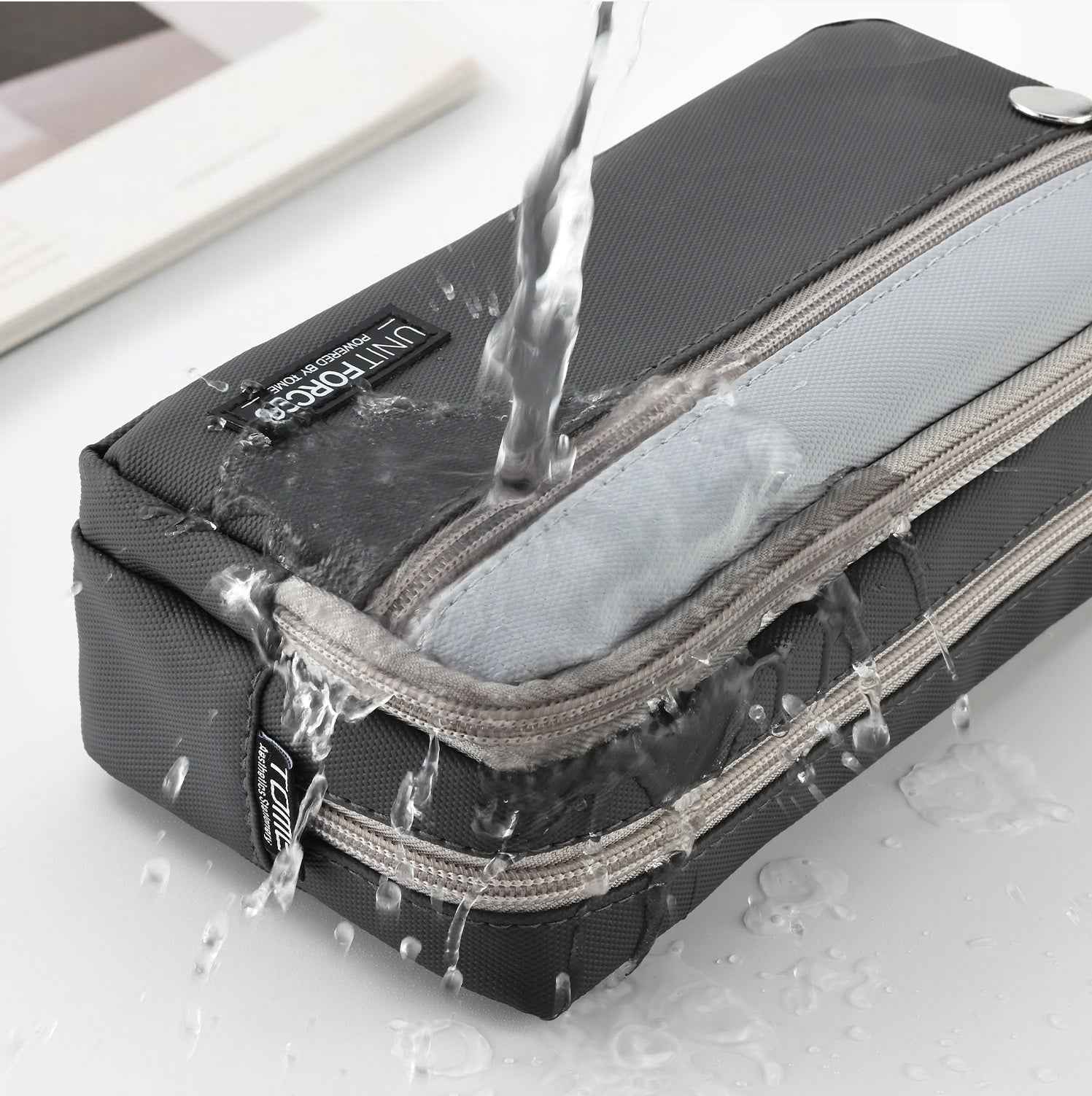 TOME 3-Layer Large Capacity Pen Bag Stationery Organizer Waterproof