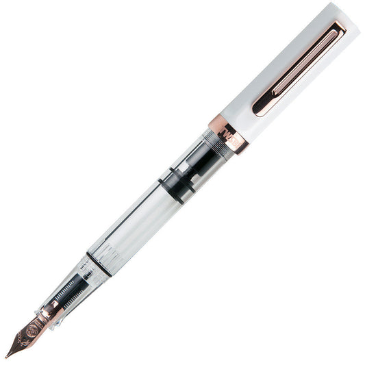 TWSBI Eco Fountain Pen White With Rose Gold Trim