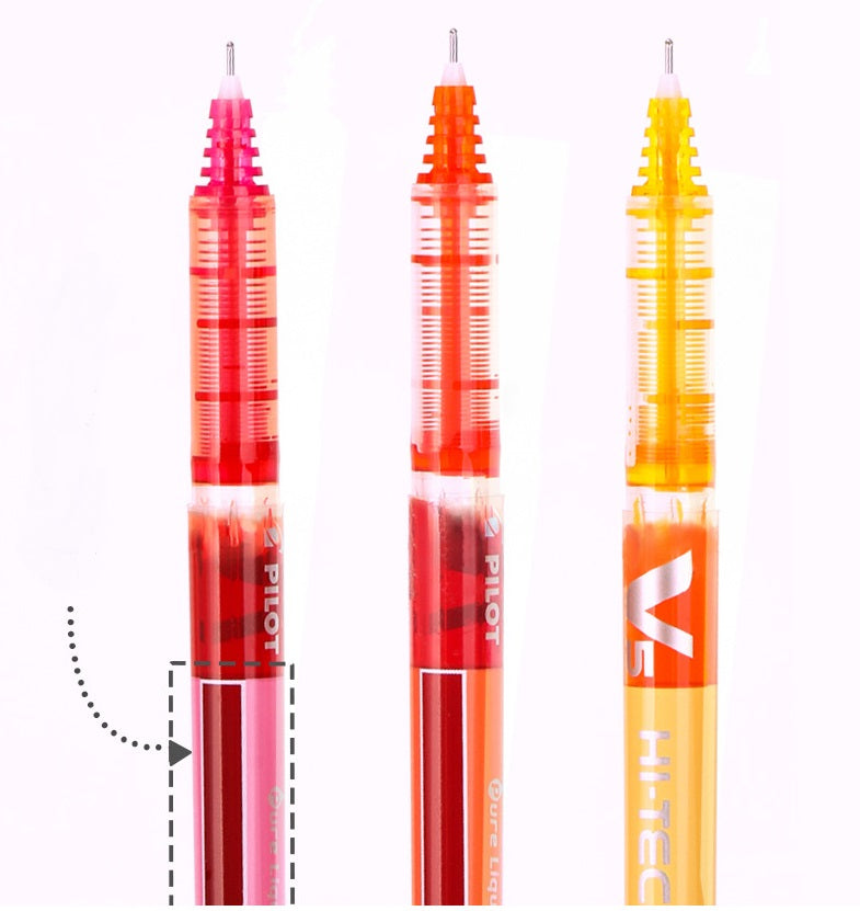 Pilot BX V5 8 Assorted Colour Pack Hi-Tecpoint Rollerball Pen
