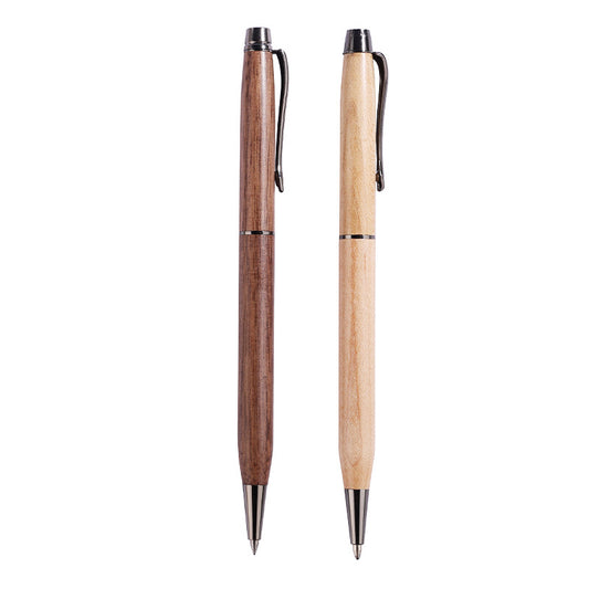Solid Wood Ballpoint Pen Set 2 Pack