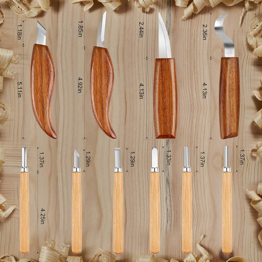26in1 Wood Carving Kit with Knife Chisel Gloves