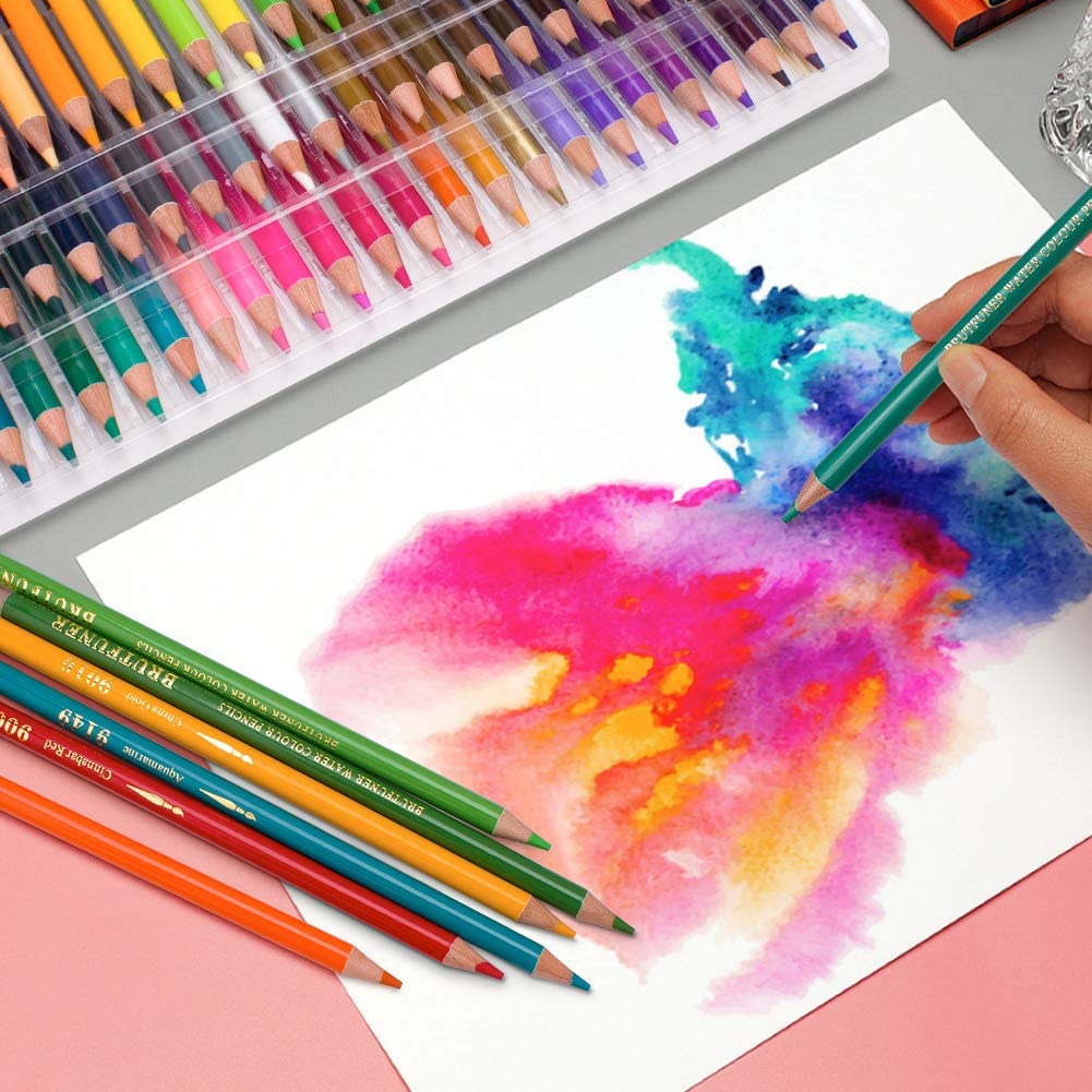 BRUTFUNER 150 Color Professional Watercolor Pencil Set Art Supplies