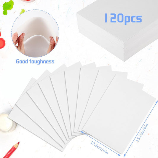 120 Sheets Watercolor Paper Bulk (4 x 6 Inch)