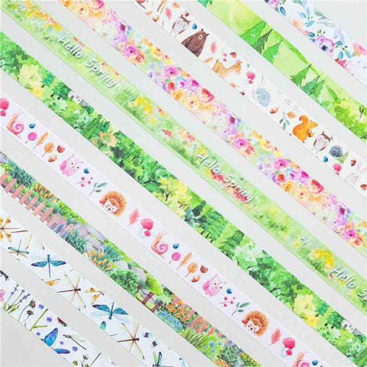 Hello Spring Washi Tape Set 10 Rolls 15mm x 5m - TTpen