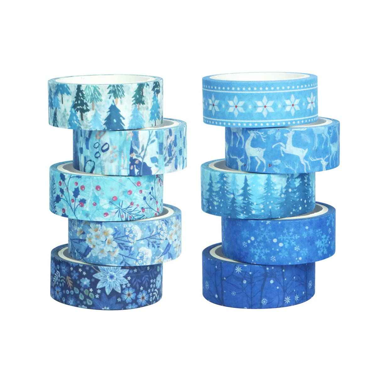 Winter Washi Tape Set 10 Rolls 15mm x 5m - TTpen