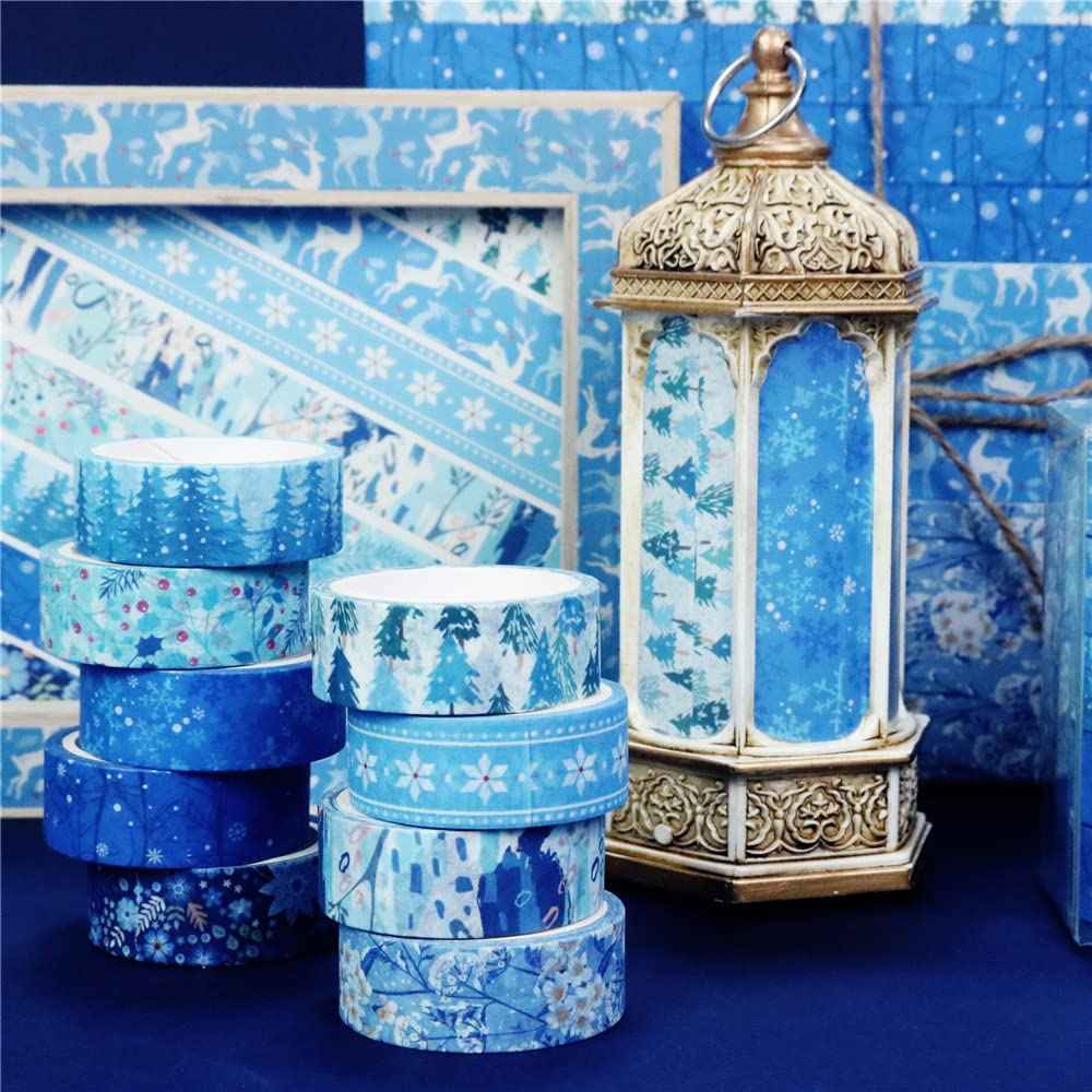 Winter Washi Tape Set 10 Rolls 15mm x 5m - TTpen