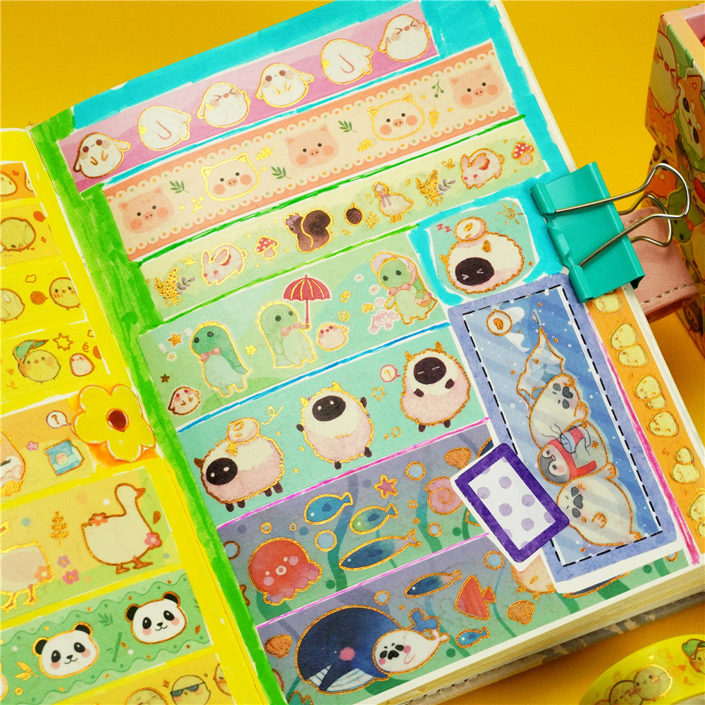 Cute Animal Washi Masking Tape Set 13 Rolls