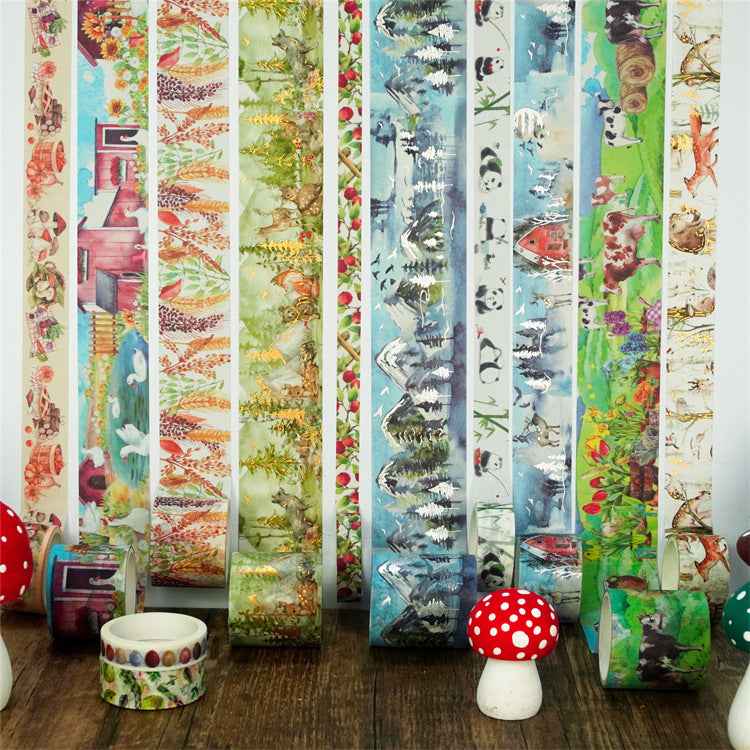 Mountain Forest Washi Masking Tape Set 17 Rolls - TTpen