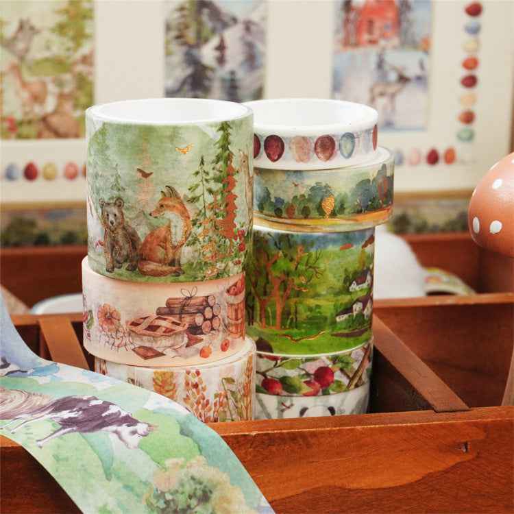 Mountain Forest Washi Masking Tape Set 17 Rolls - TTpen