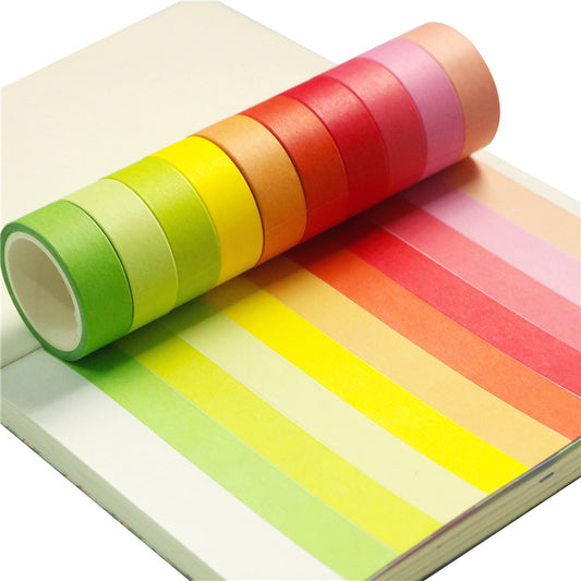 Rainbow 20 Colors Masking Washi Tape Set - 15mm x 5m