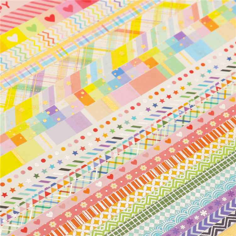 Rainbow Foil Washi Masking Tape Set 27 Rolls - TTpen