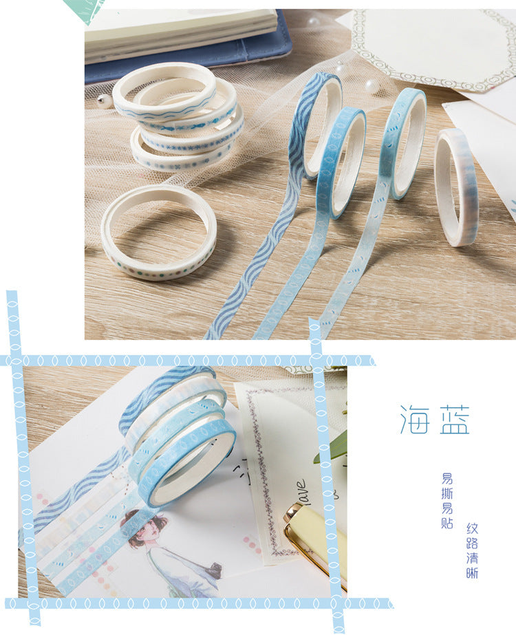 Washi Masking Tape Set 90 Rolls 5mm