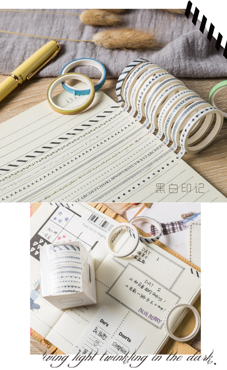 Washi Masking Tape Set 90 Rolls 5mm