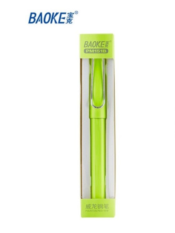 Baoke 0.5mm Black Ink Veyron Fountain Pen-PM151 Neon green