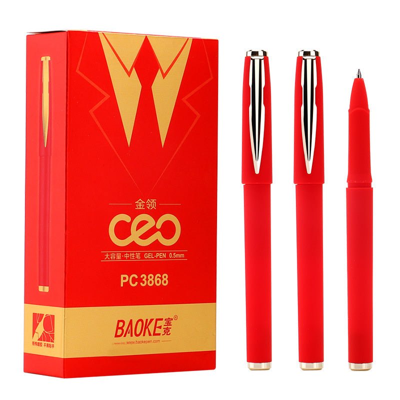 Baoke Ceo PC3868 Gel Pen 0.5mm Pack of 12 Red