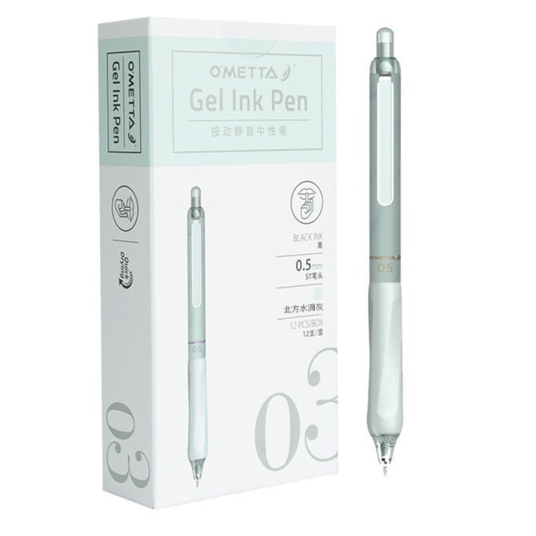 Beifa Ometta Push Silent Gel Pen with 2 Refills