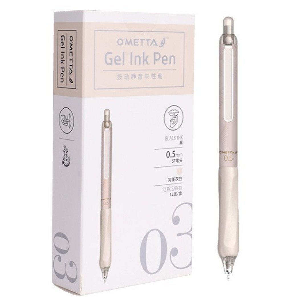Beifa Ometta Push Silent Gel Pen with 2 Refills