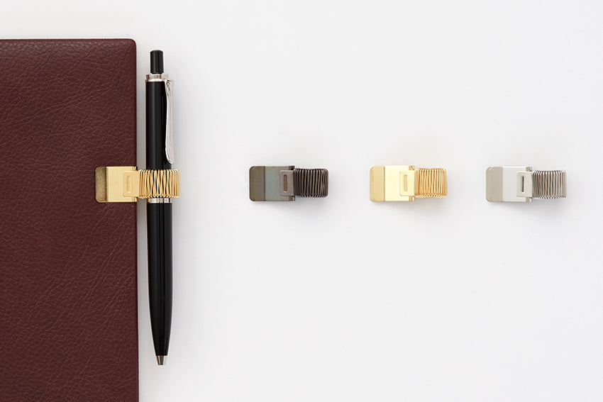 Midori Mini Clip Pen Holder Black/Gold/Silver
