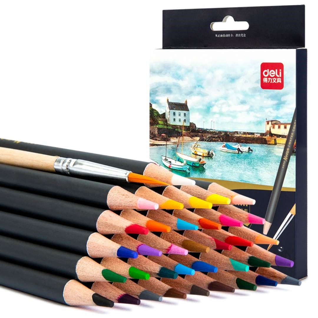 Deli Arte Nuevo Watercolor Pencils 24 36 48 Pack