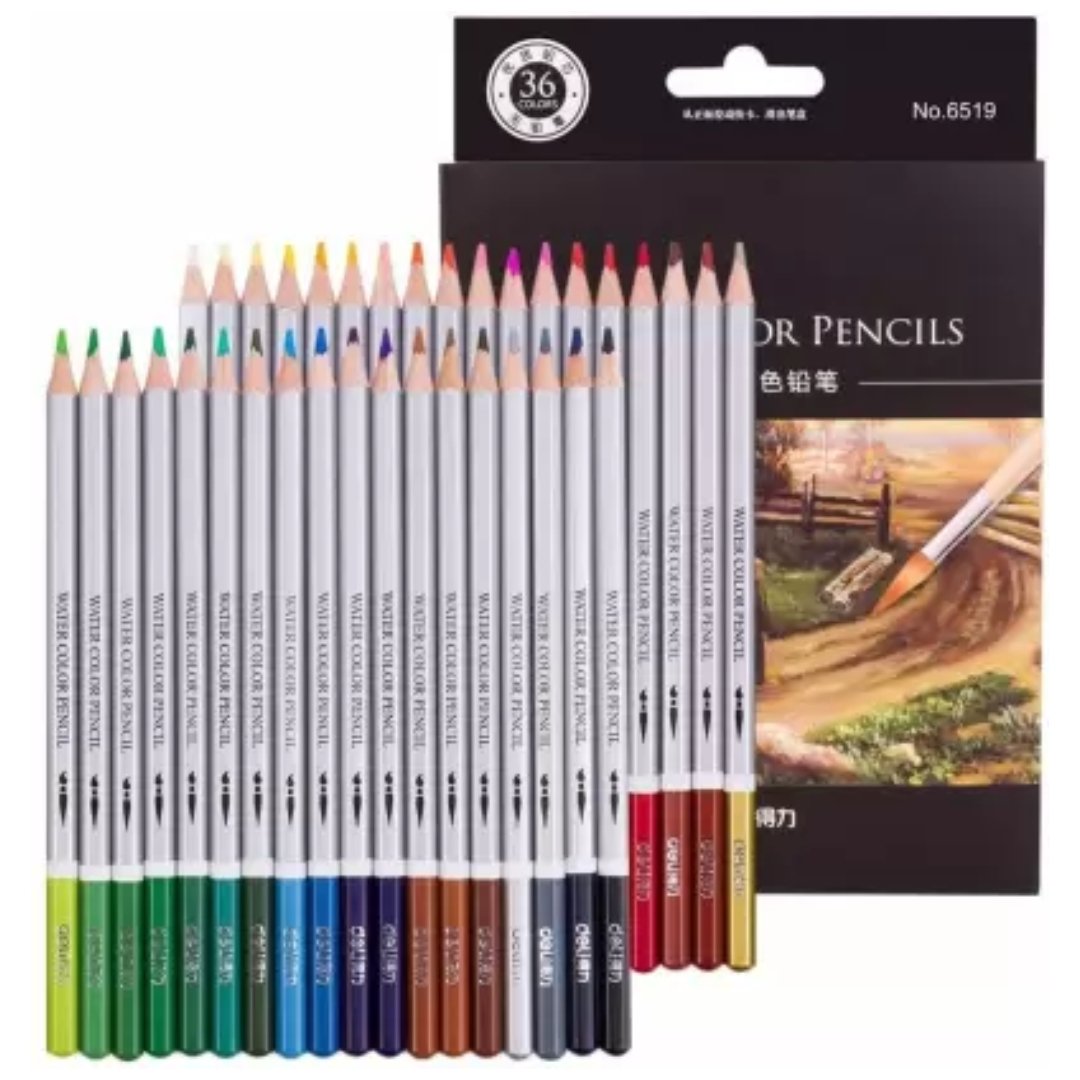 Deli Arte Nuevo Watercolor Pencils 24 36 48 Pack