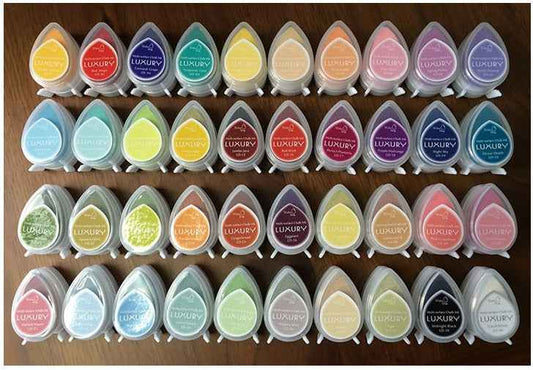 40 Color Dew Drops Craft Ink Pad for Paper,Wood,Fabric - TTpen