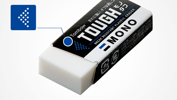 Tombow MONO TOUGH Break Resistant Plastic Eraser,S+L,2 Pack