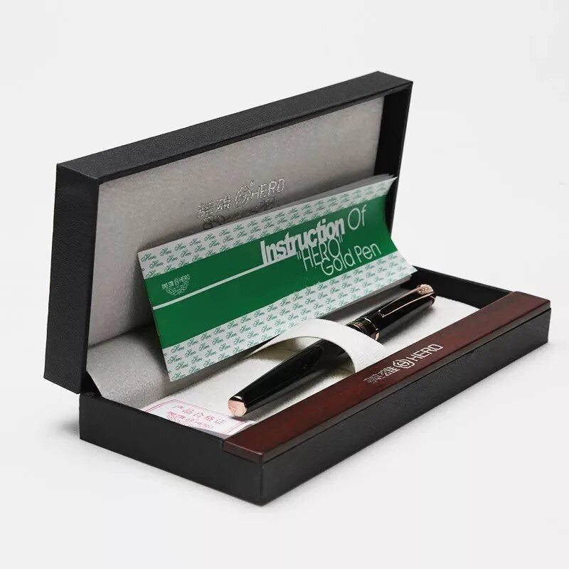 Hero H701 10K Gold Nib Fountain Pen Black