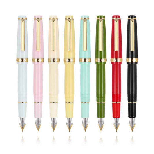 Jinhao 82 Acrylic Fountain Pen Iridium Nib Gold Silver Trim - TTpen