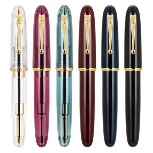 Jinhao 9019 Fountain Pen Dadao Series Acrylic Gold Trim #8 Nib - TTpen