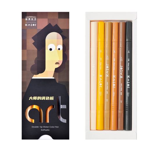 Kalor Watercolor Dual Tip Brush Pens 6 Pack