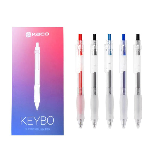 Kaco Keybo Transparent Gel Ink Pen- 5 Pack