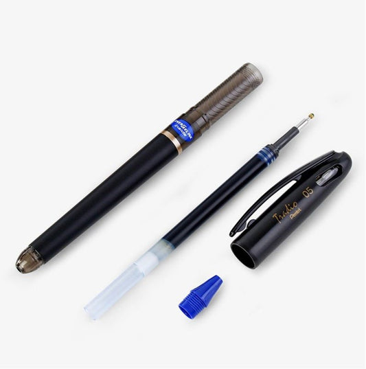 Pentel EnerGel Tradio Gel Ink Pen, (0.5mm),Needle Tip,Black Ink,2 Pack